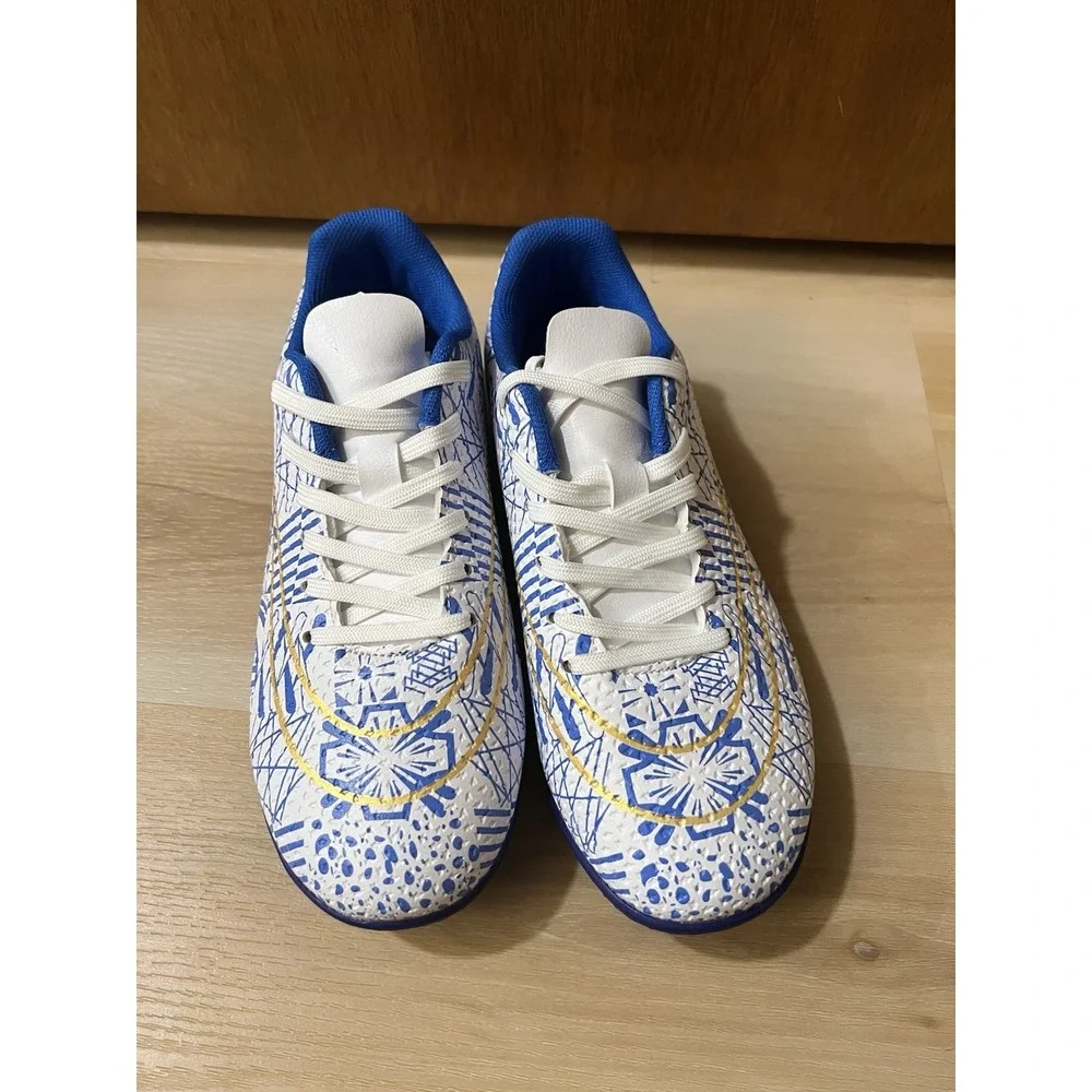 Unbranded Youth‎ Soccer Cleats Size EU 35 Kids 3.5 Approx. Blue White Gold New
